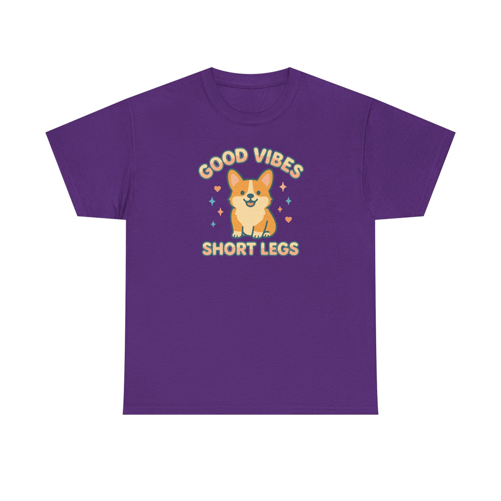 Corgi Dog Good Vibes And Short Legs Lovely Design T-Shirt