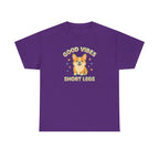 Corgi Dog Good Vibes And Short Legs Lovely Design T-Shirt