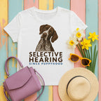migbackfill selective-hearing-german-shorthaired-pointer-t-s tee flat lay hero v8