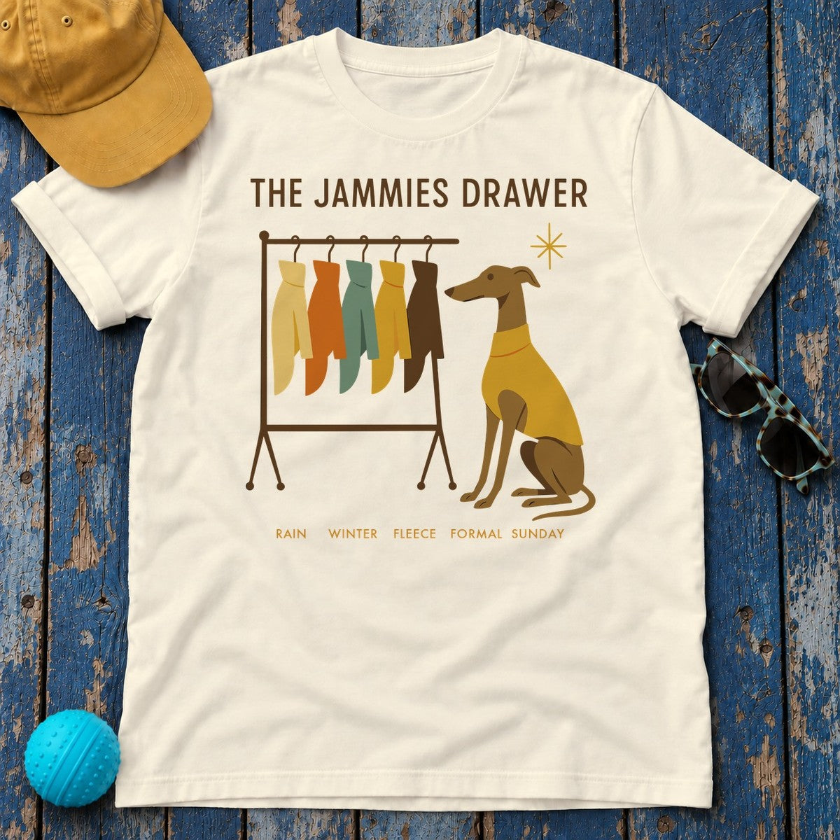 Greyhound The Jammies Drawer Tee in Natural
