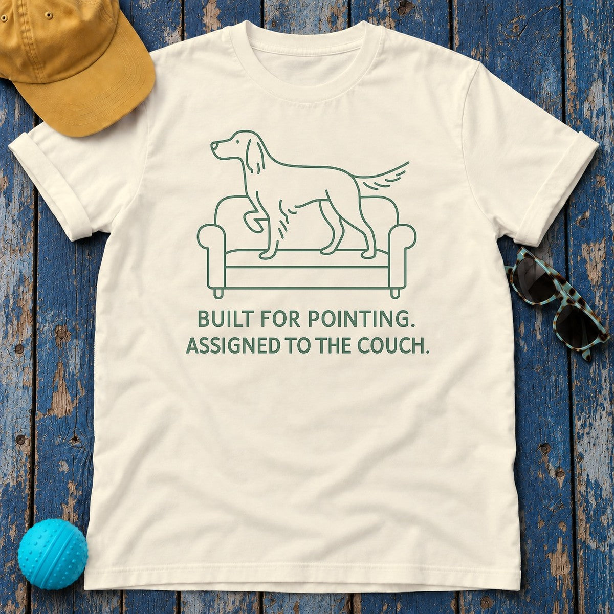 Gordon Setter Built For Pointing Tee in Natural
