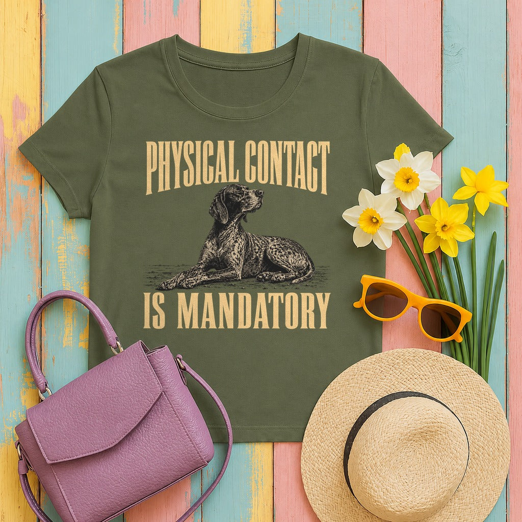 Affection Mandate German Shorthaired Pointer T-Shirt in Military Green