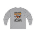 Powered By Nose & Selective Hearing Beagle Long Sleeve Tee in Sport Grey