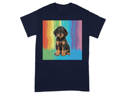Colorful Rainbow Dog Print Design T-shirt product