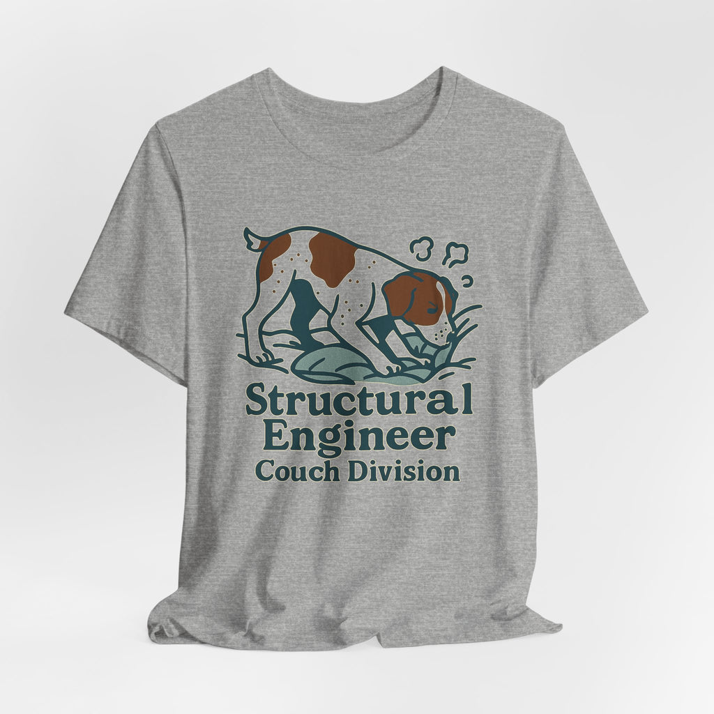 Brittany Spaniel Structural Engineer, Couch Division Tee