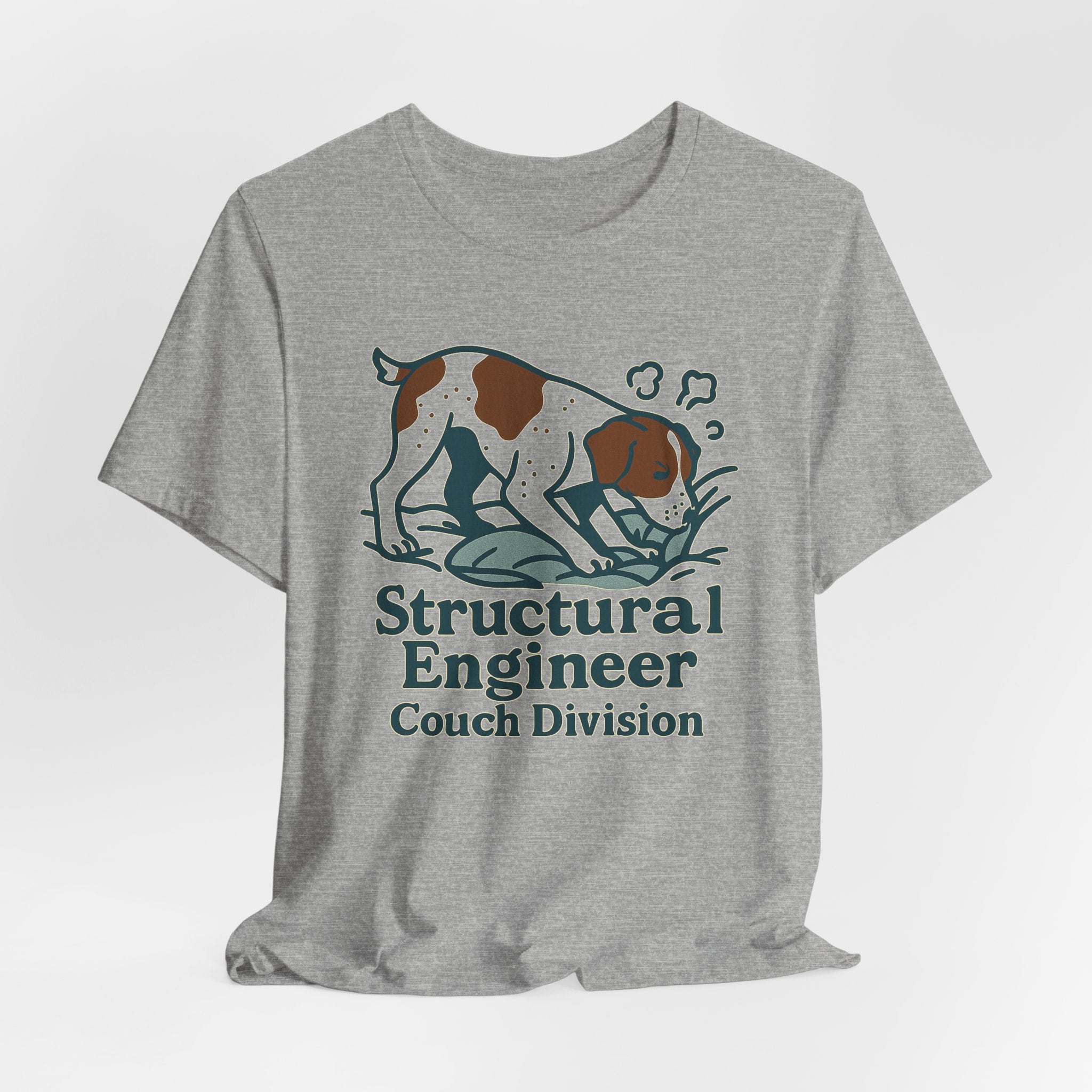 Brittany Spaniel Structural Engineer, Couch Division Tee