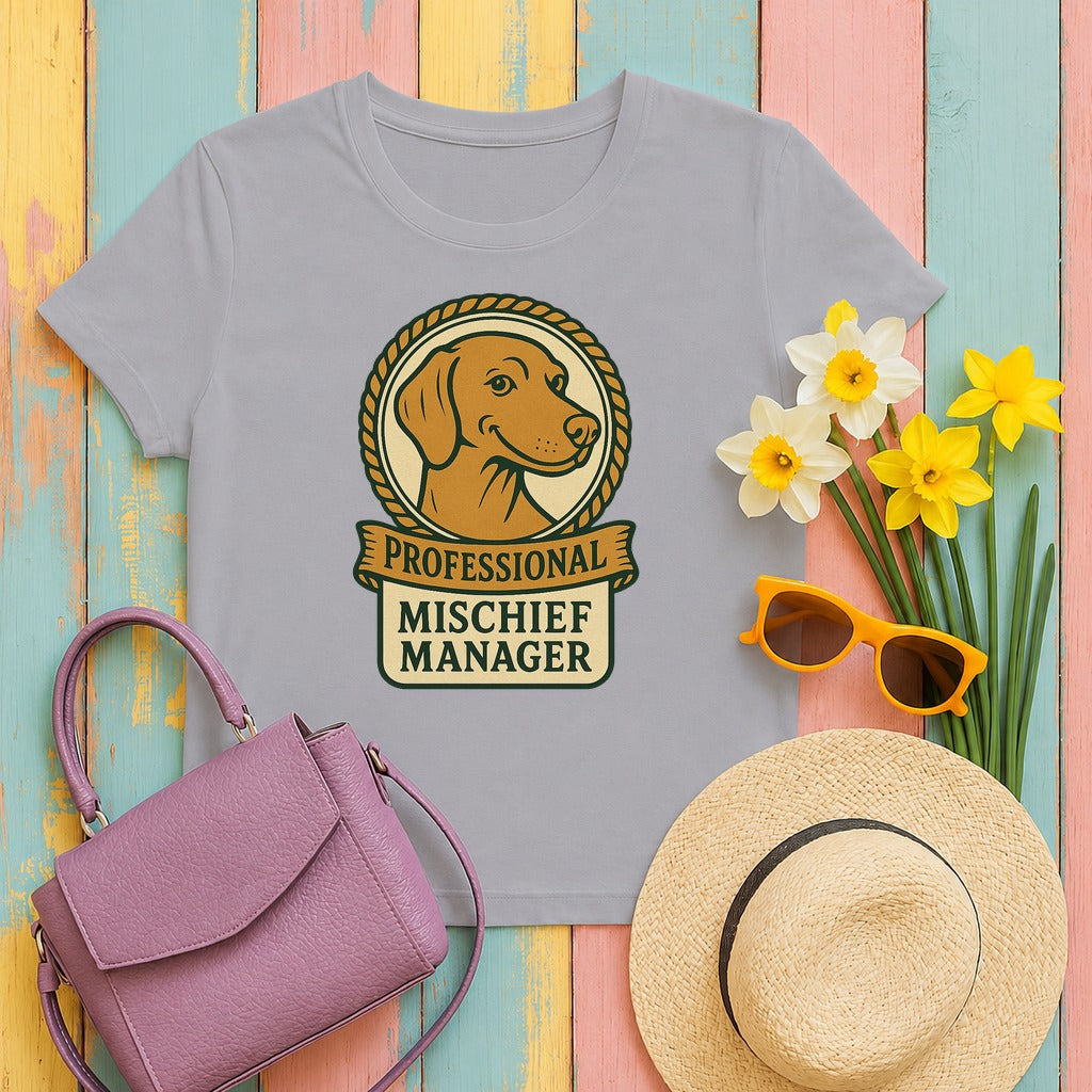 Vizsla Professional Mischief Manager Tee in Athletic Heather