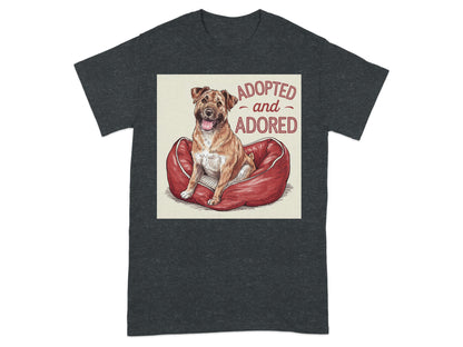 Adopted and Adored Cute Dog Graphic T-Shirt product