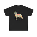 Floral German Shepherd T-Shirt