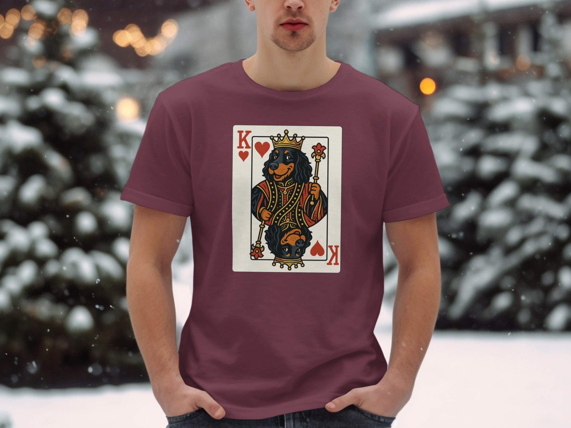 Unique King of Hearts Playing Card Bear Tee Product