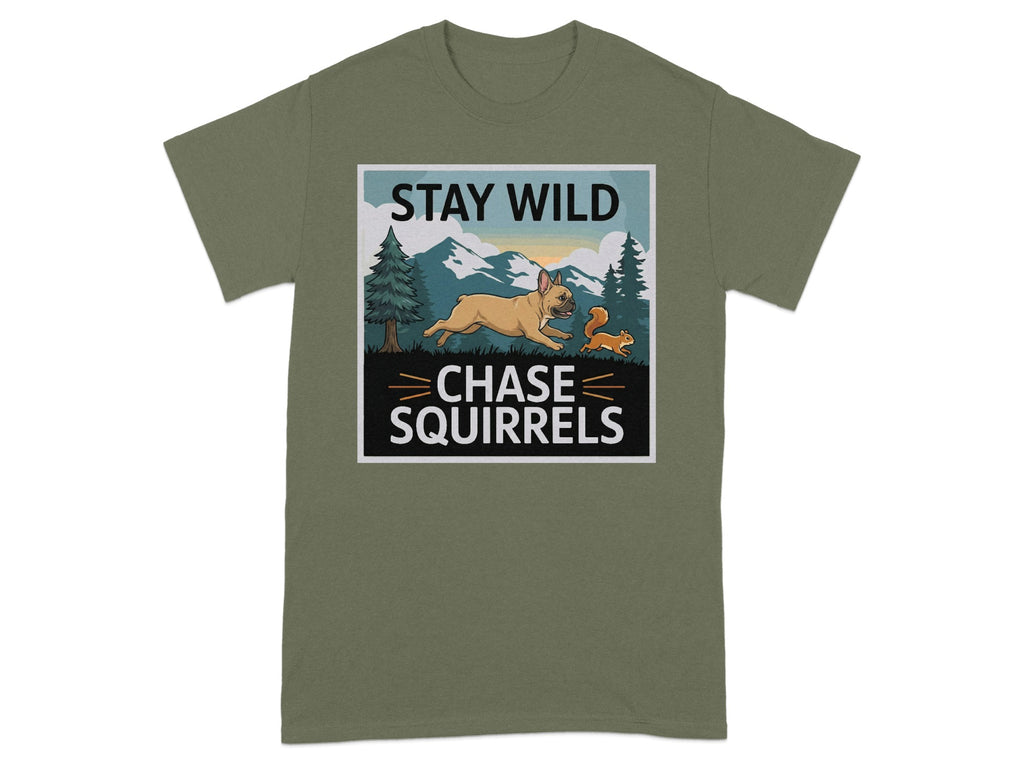 Stay Wild Chase Squirrels Graphic T-Shirt