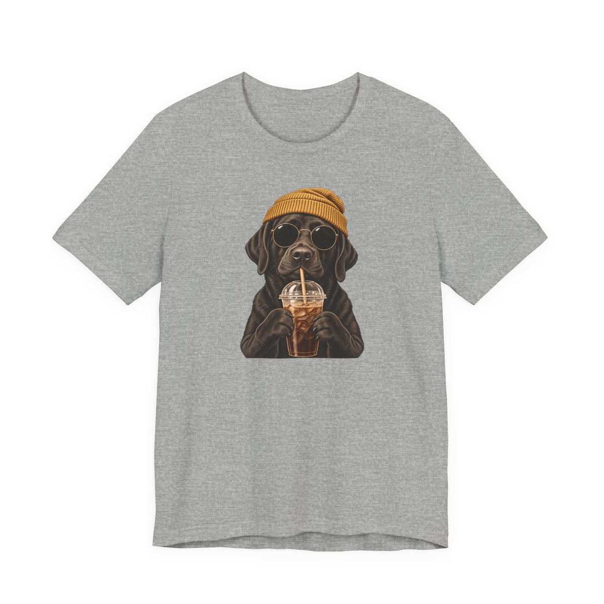 Engraved Labrador Iced Coffee T-Shirt