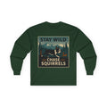 Stay Wild Boston Terrier Long Sleeve Tee in Forest Green