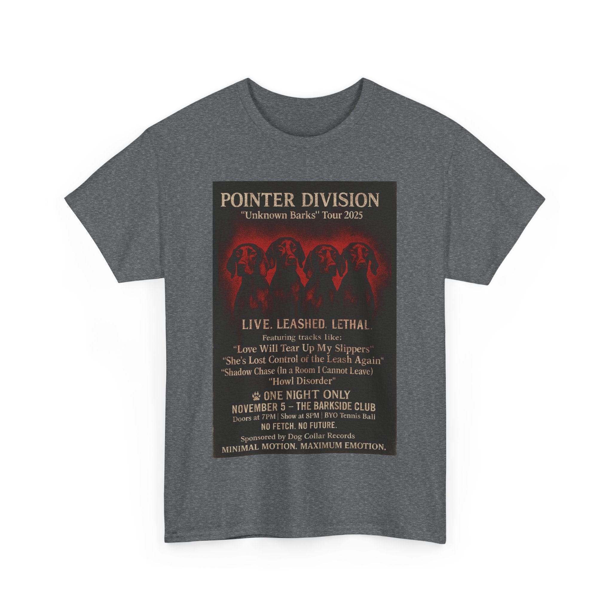 "Pointer Division" Vizsla Spoor Punk Concert Tee T-Shirt
