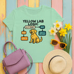 Yellow Lab Logic Premium Graphic T-Shirt in Mint Green