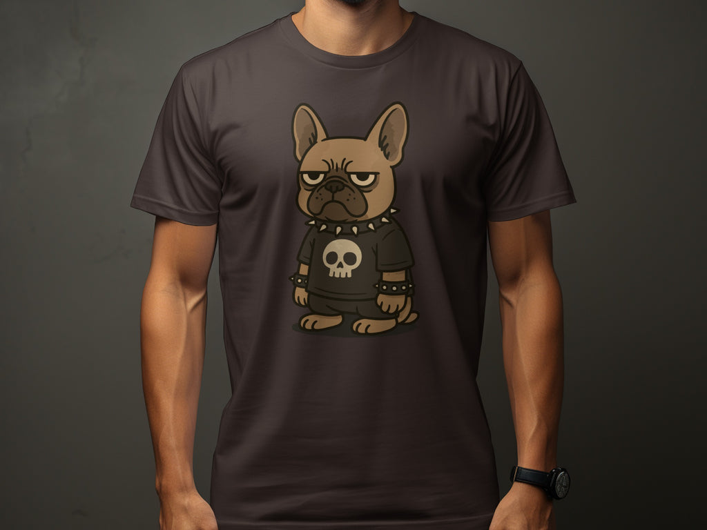 Angry Bulldog with Skull Outfit T-shirt