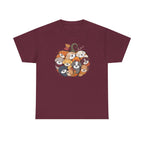 Dogs in Pumpkin Pile Autumn Festive Season Graphic T-Shirt