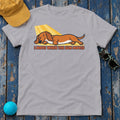 I Move When The Sun Moves Dachshund T-Shirt in Athletic Heather