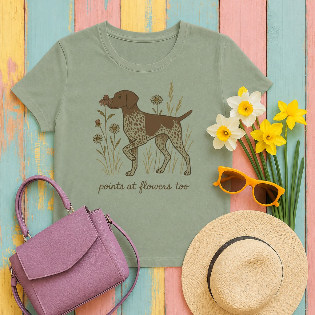 gsp wildflower-pointer tee flat lay hero v8