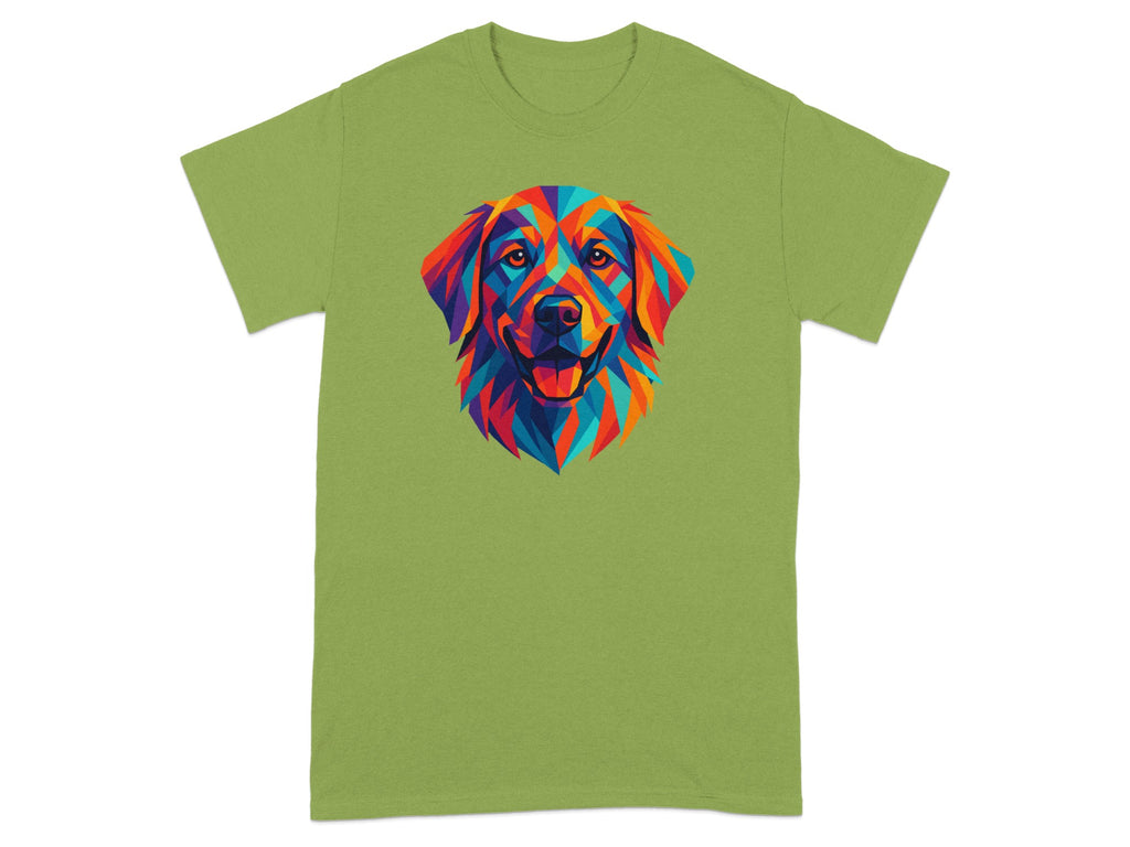Colorful Geometric Dog Art Design T-Shirt