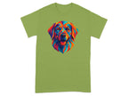Colorful Geometric Dog Art Design T-Shirt