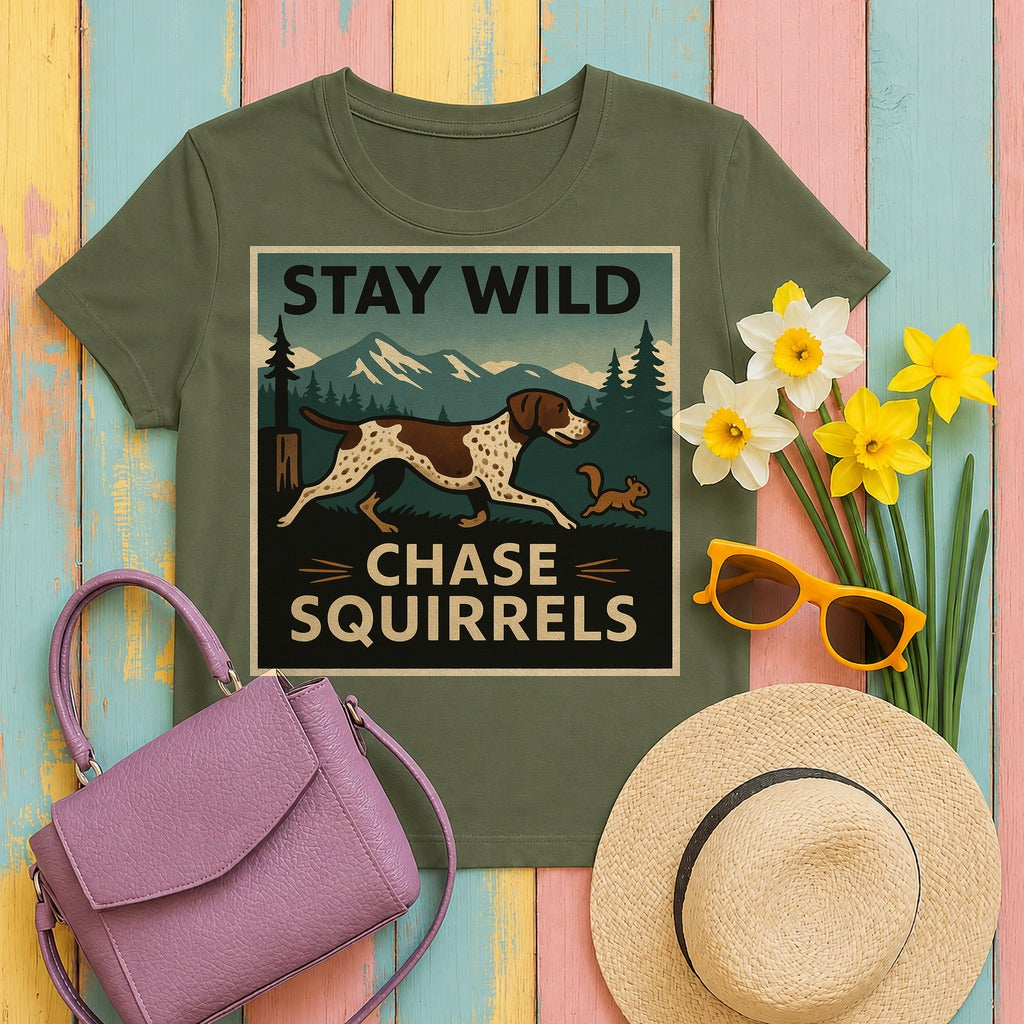 Stay Wild GSP T-Shirt in Military Green