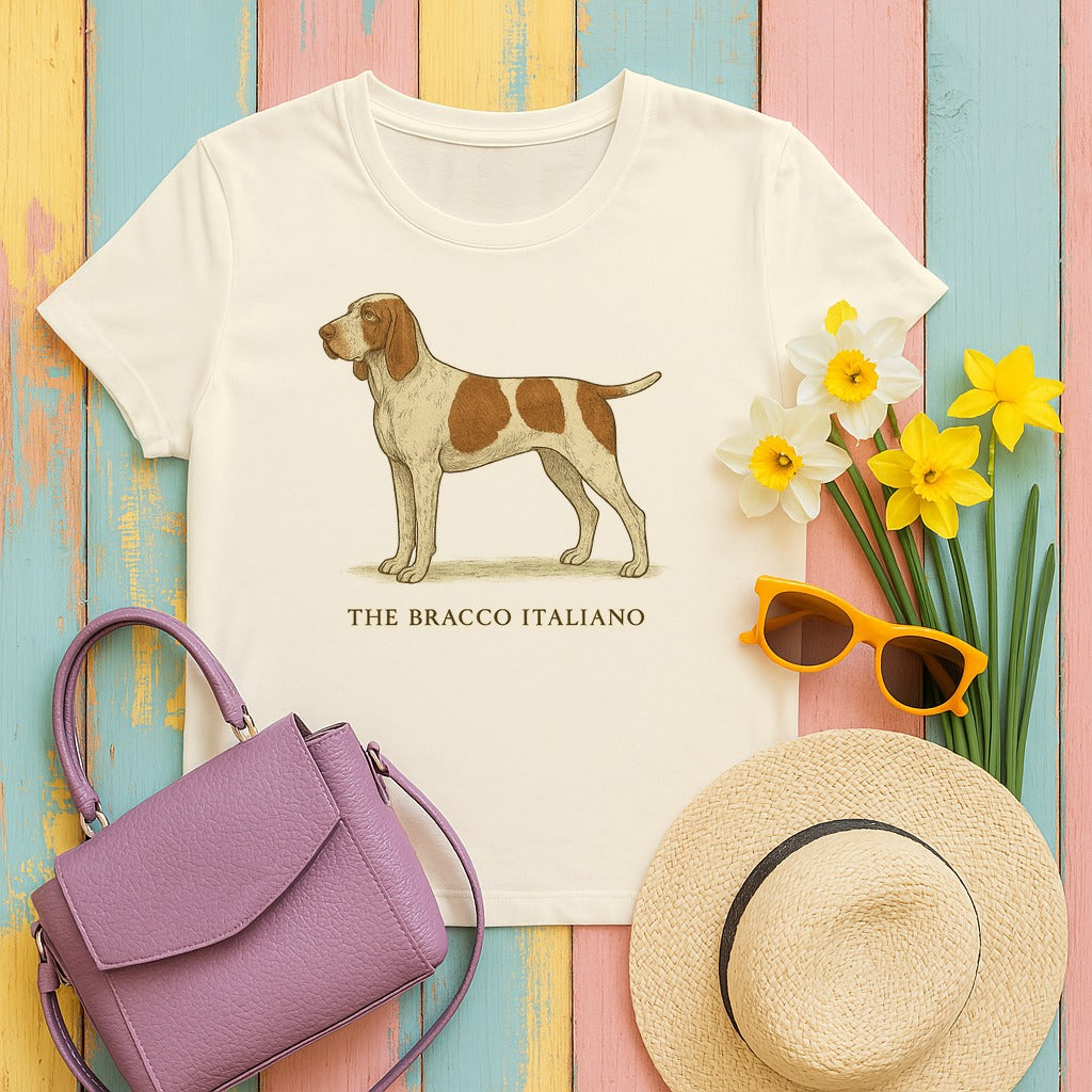 The Bracco Italiano Field Guide Tee in Natural