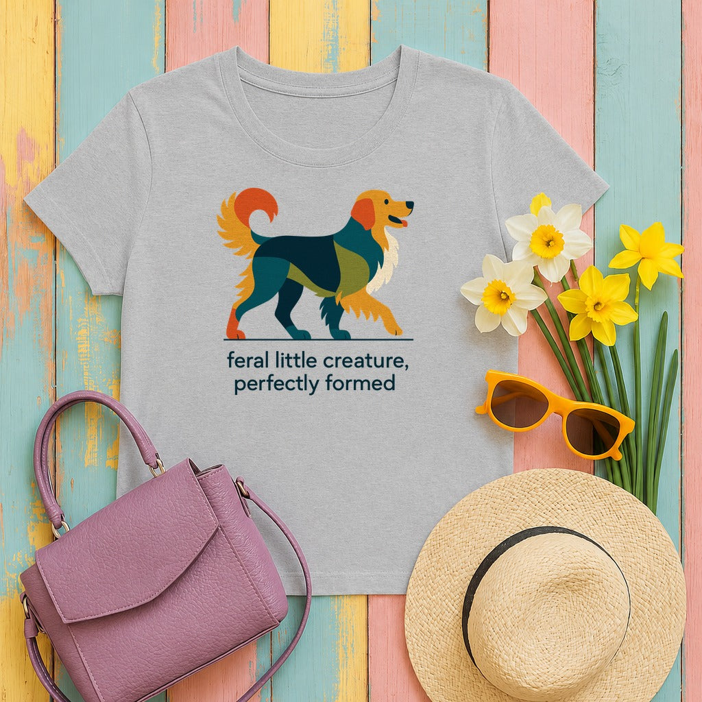 Feral Creature Golden Retriever T-Shirt in Sport Grey