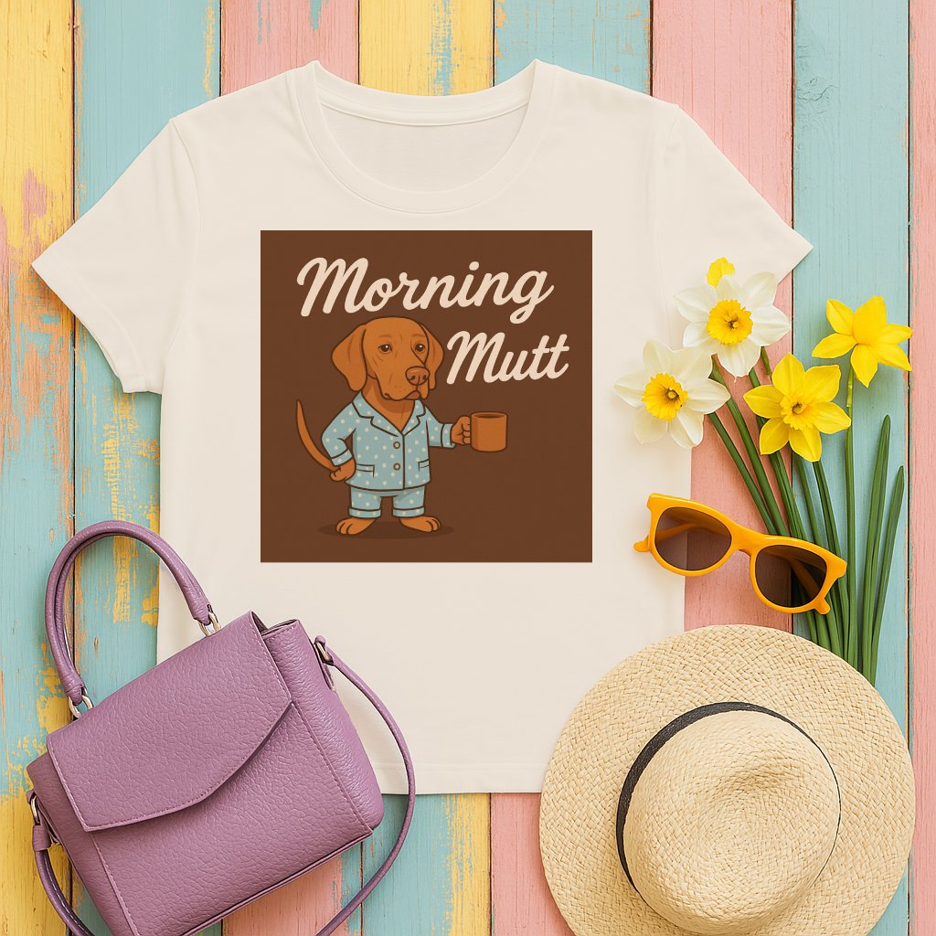 Morning Mutt Pajama Coffee Dog Graphic Tee product