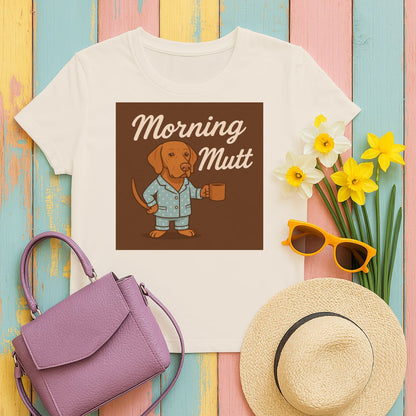 Morning Mutt Pajama Coffee Dog Graphic Tee product