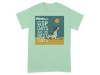 Mint green t-shirt with a dog graphic and text "GSP DAYS ARE THE BEST DAYS".