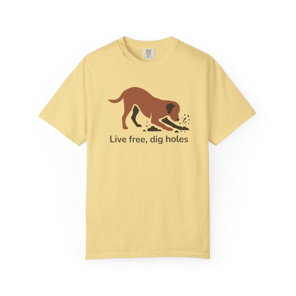 Live free dig holes dog graphic t-shirt product