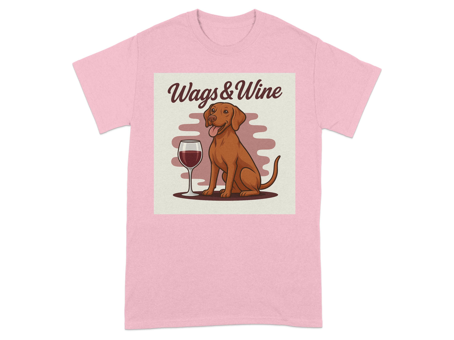 Wags and Wine Dog with Glass Graphic T-shirt product