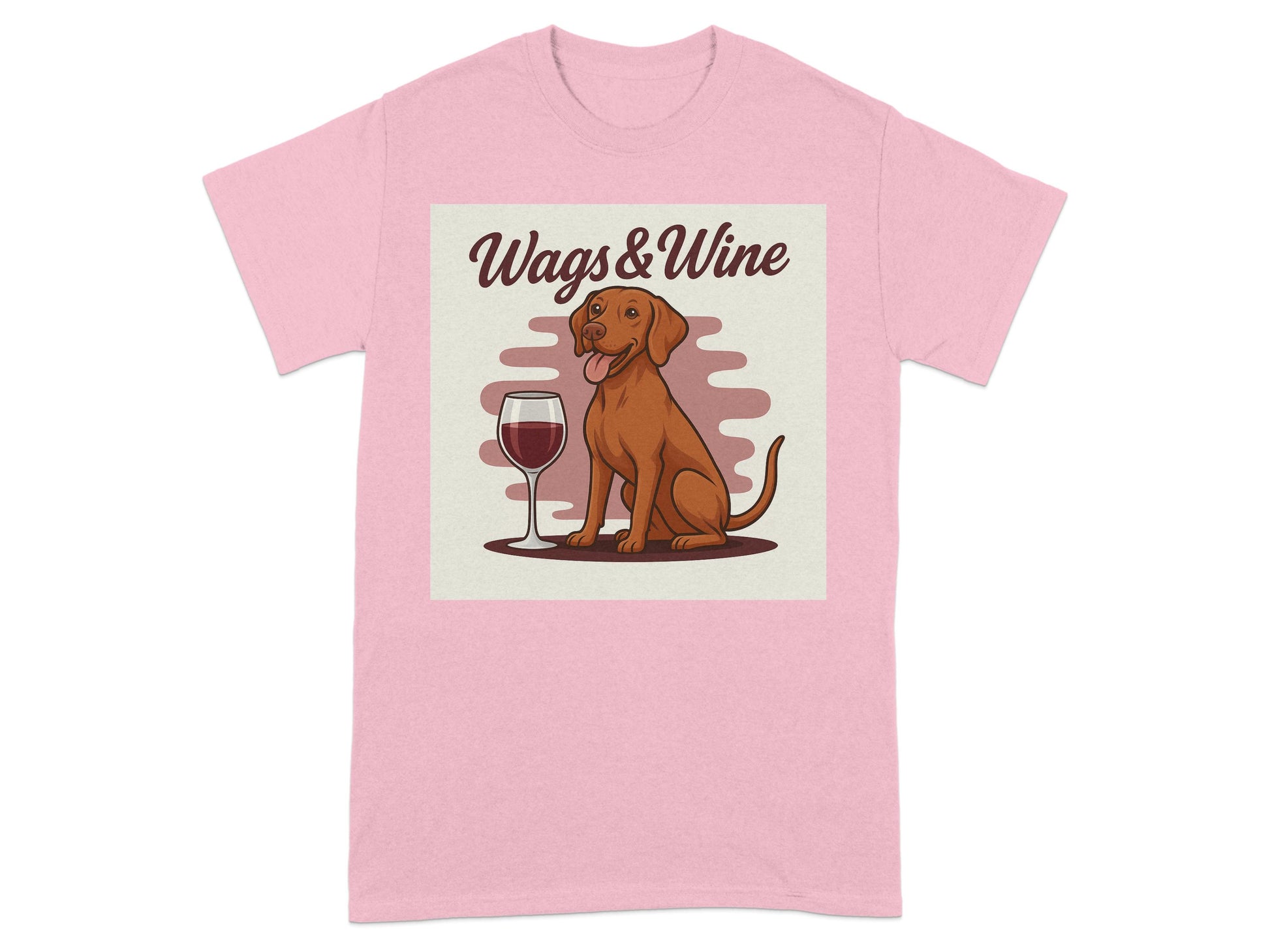 Wags and Wine Dog with Glass Graphic T-shirt product