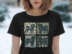 Artistic Dog Silhouette Tee for Canine Lovers
