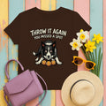 Throw It Again Border Collie T-Shirt in Dark Chocolate