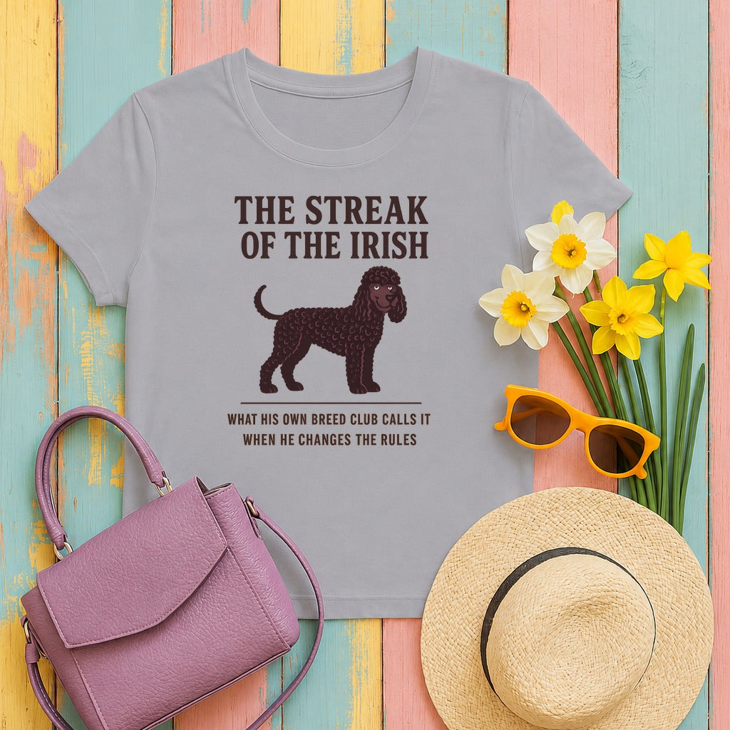Irish Water Spaniel The Streak Of The Irish Tee in Athletic Heather