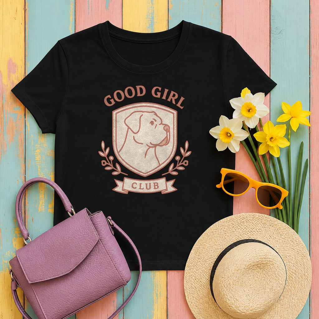 Cane Corso Good Girl Club Tee in Black