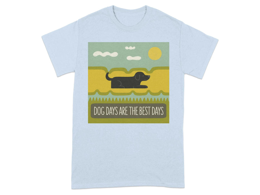 Dog Days Are The Best Days Black Lab T-Shirt Light Blue T-shirt