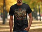 Black t-shirt with "Short Dog Big Authority" and corgis in ornate frame.