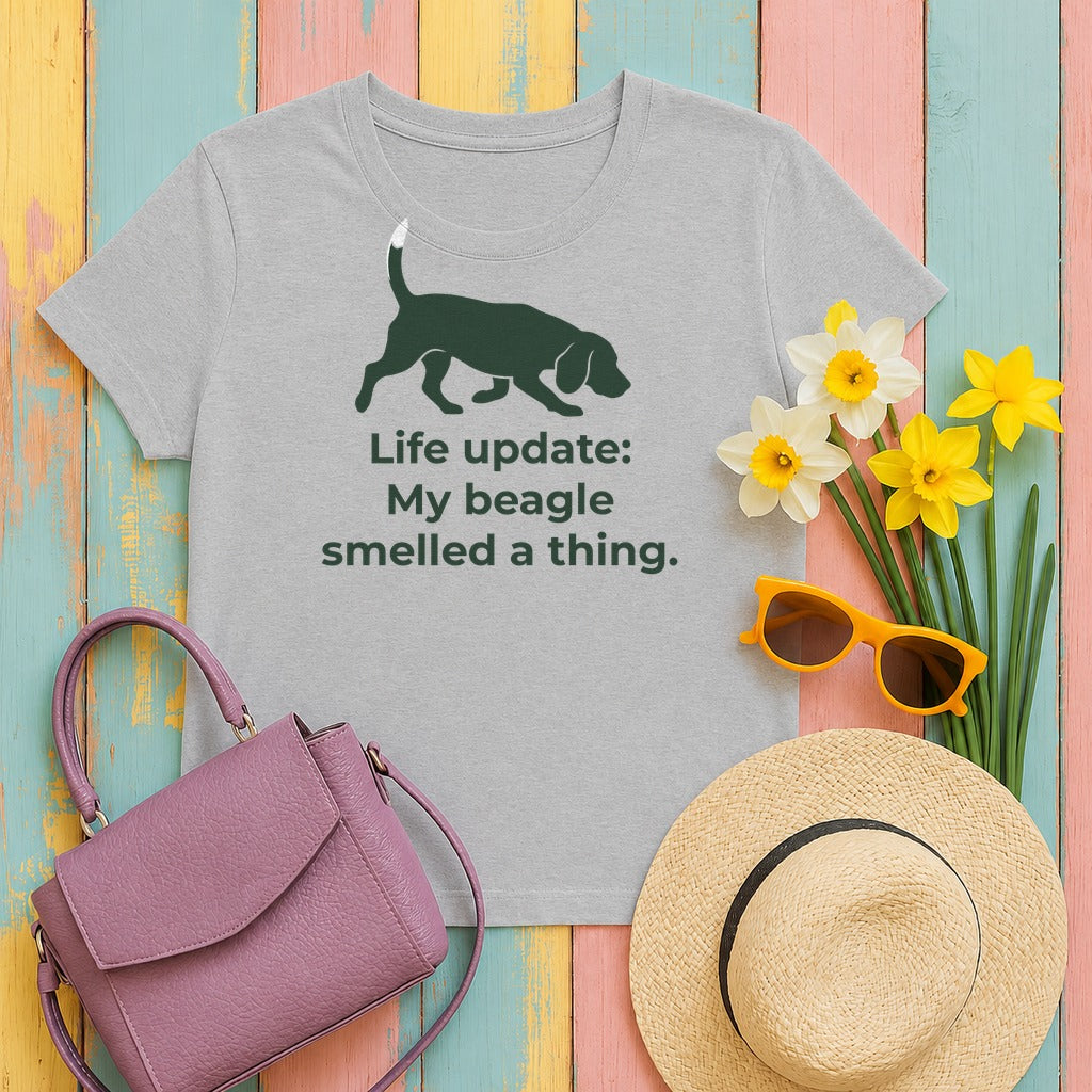 Life update My beagle smelled a thing T-Shirt in Sport Grey