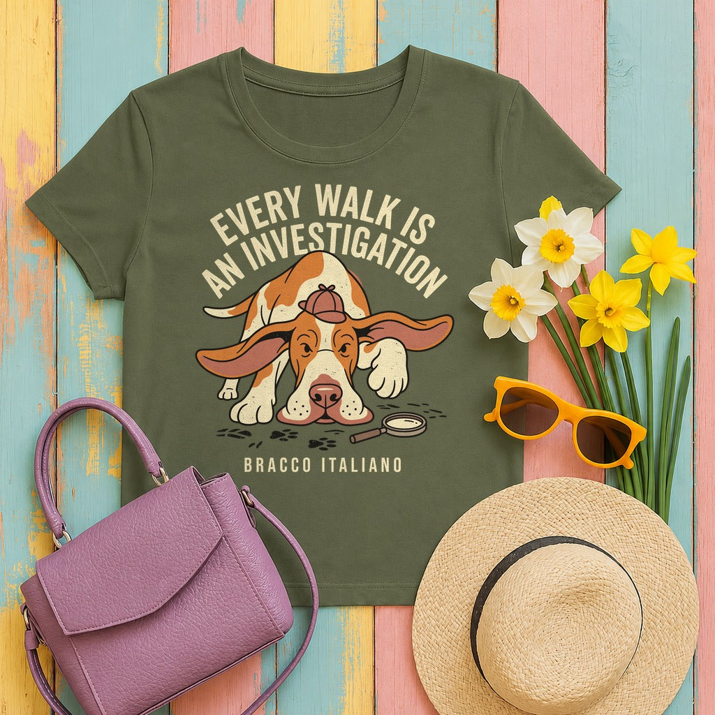 Bracco Italiano Sleuth T-shirt in Military Green