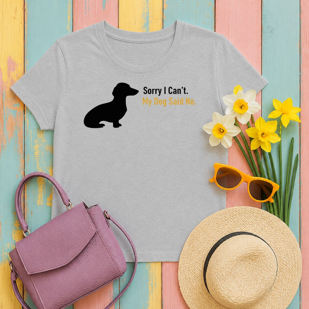 Sorry I Cant Dachshund Lover T-Shirt in Sport Grey