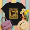 Chocolate Lab Tail Clears Coffee Tables T-shirt in Black