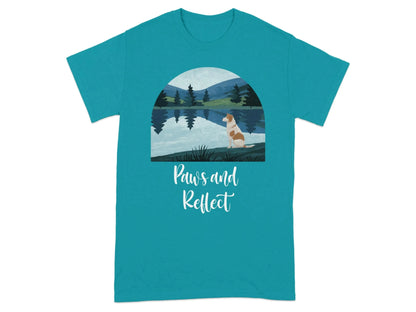 Dog at Lakeside Graphic Design for Nature Lovers T-Shirt T-shirt