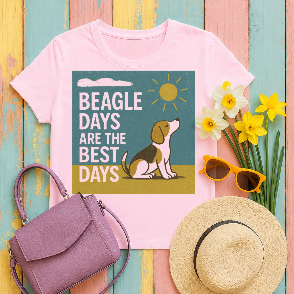 Beagle Days Sunshine T-shirt in Light Pink
