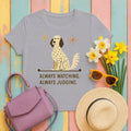 English Setter Always Watching Always Judging Tee in Athletic Heather
