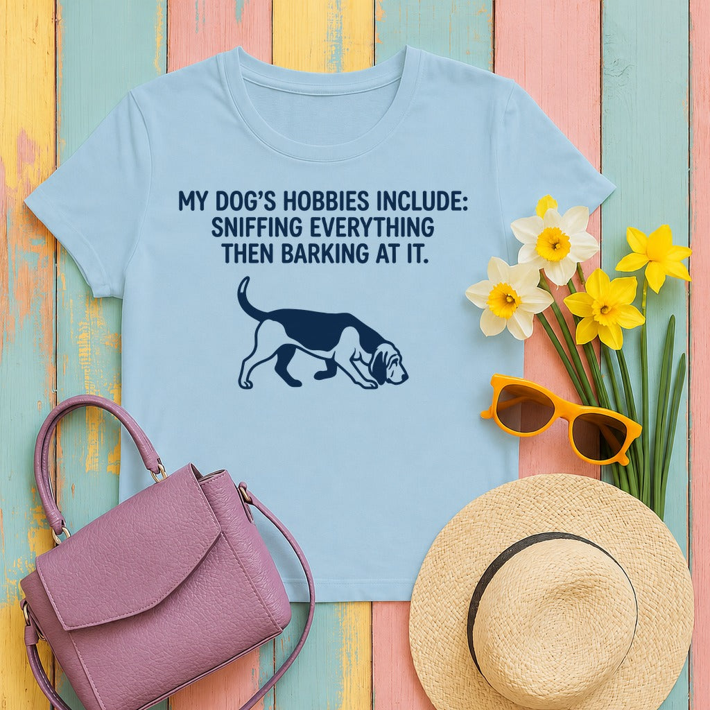Sniff & Bark Bloodhound T-Shirt in Light Blue