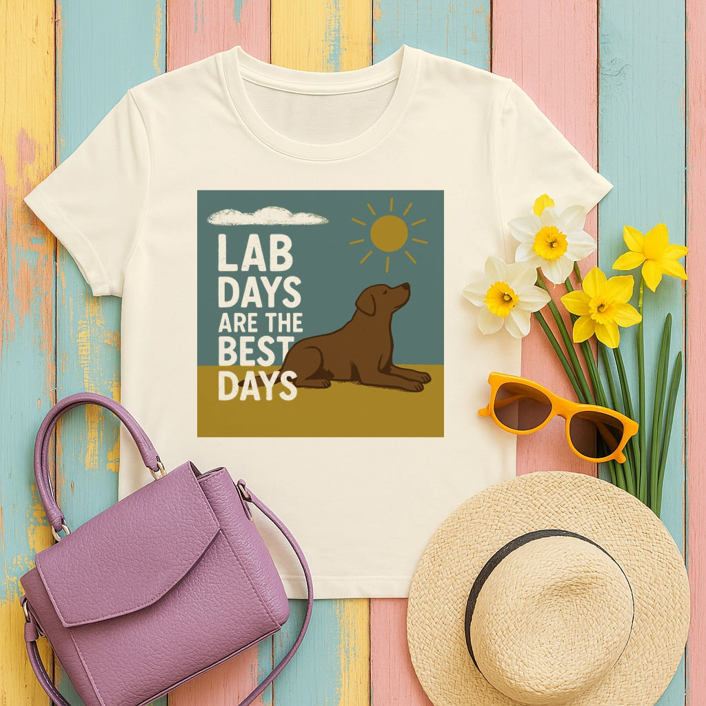 Lab Days Are The Best Days T-shirt in Natural