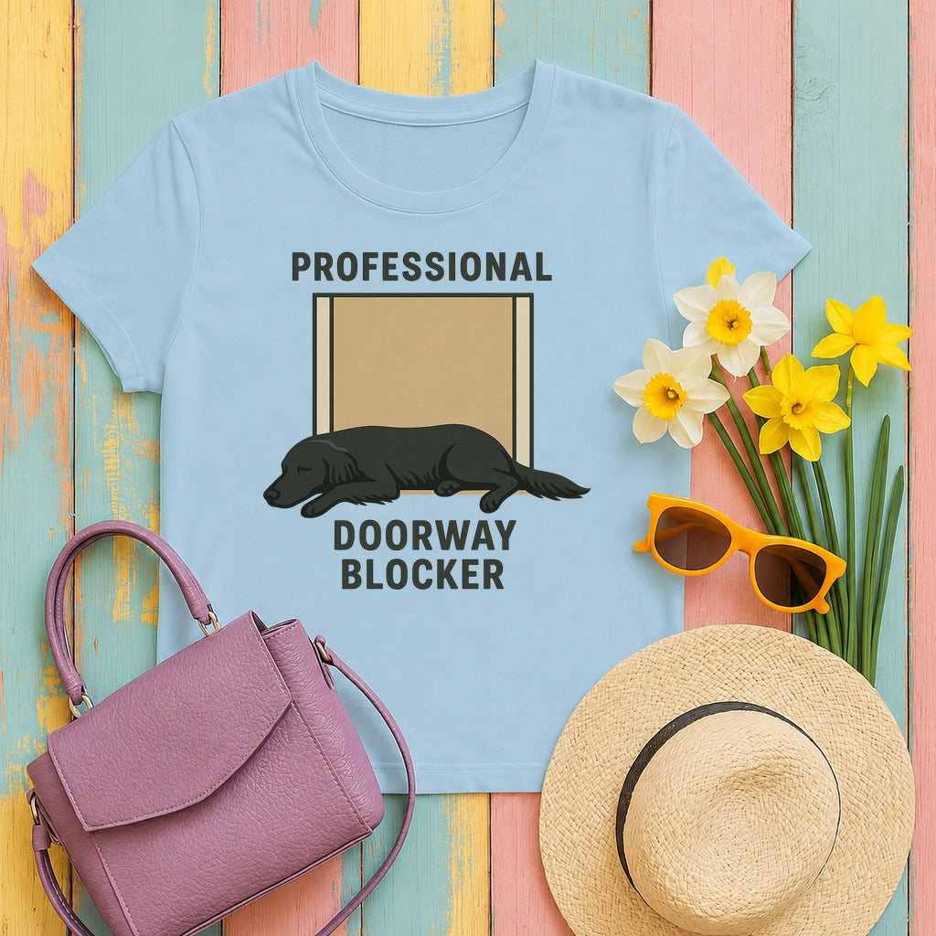 Flat-Coat Professional Doorway Blocker Tee in Light Blue
